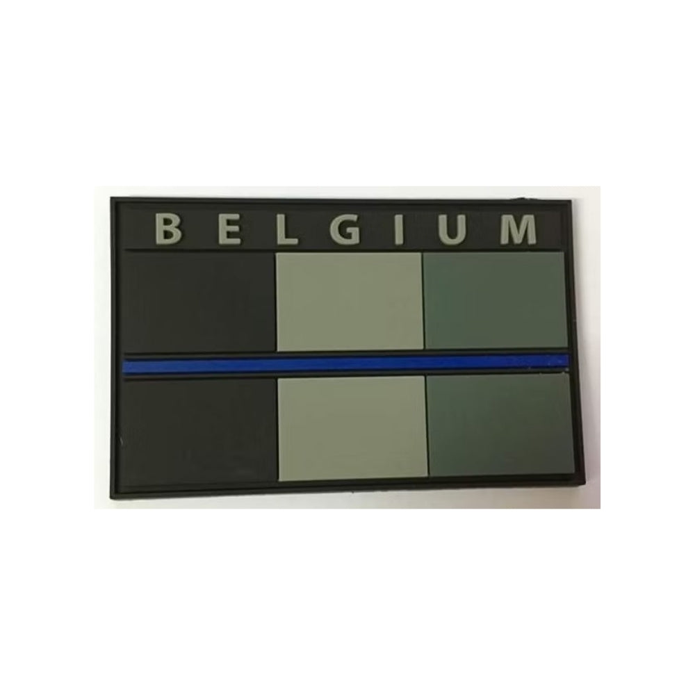 Ecusson / Patch "Belgian Blue Line" (Noir et Blanc)