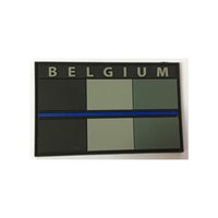 Ecusson / Patch "Belgian Blue Line" (Noir et Blanc)