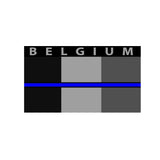 Ecusson / Patch "Belgian Blue Line" (Noir et Blanc)